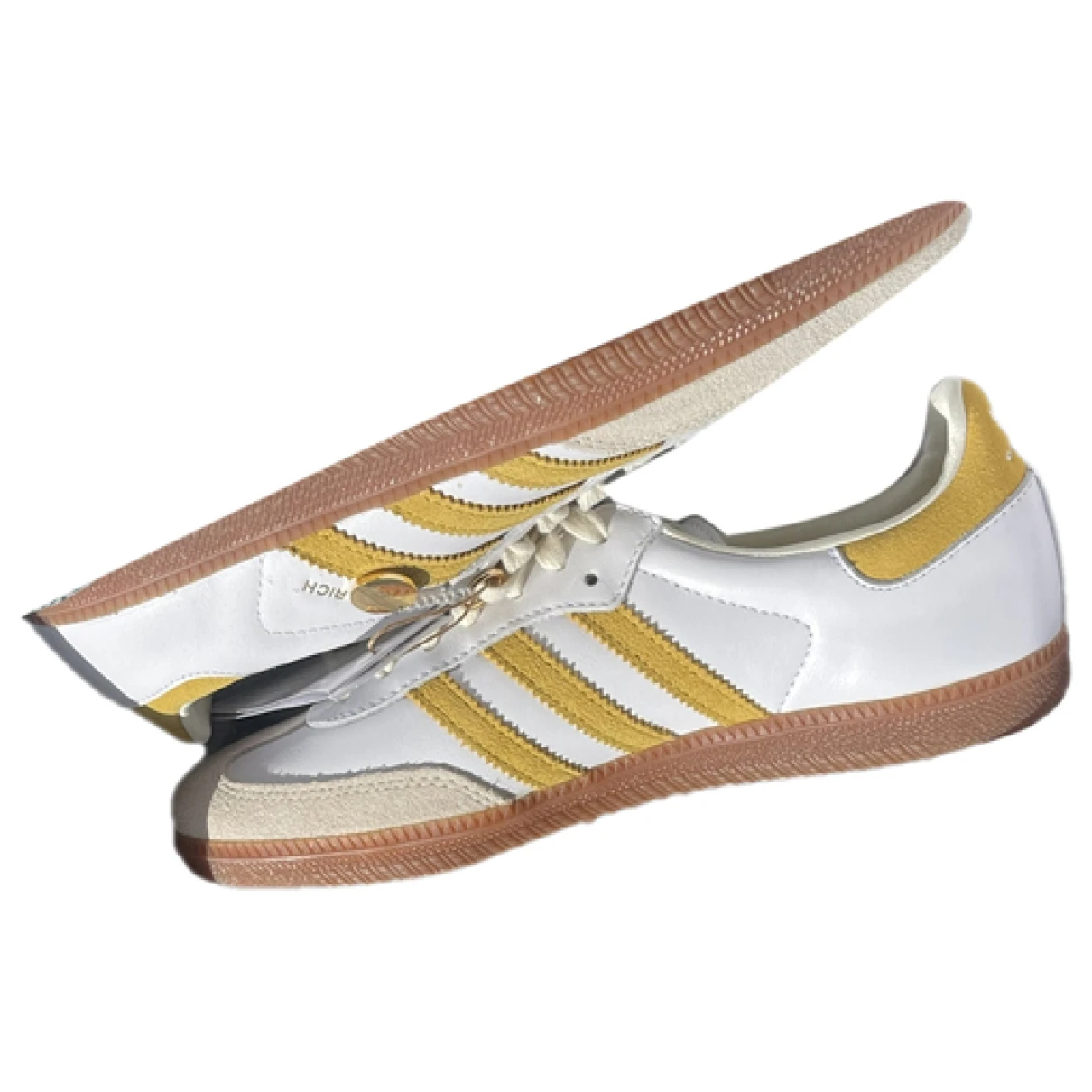 Pre-owned Adidas Originals Leather Trainers In Yellow