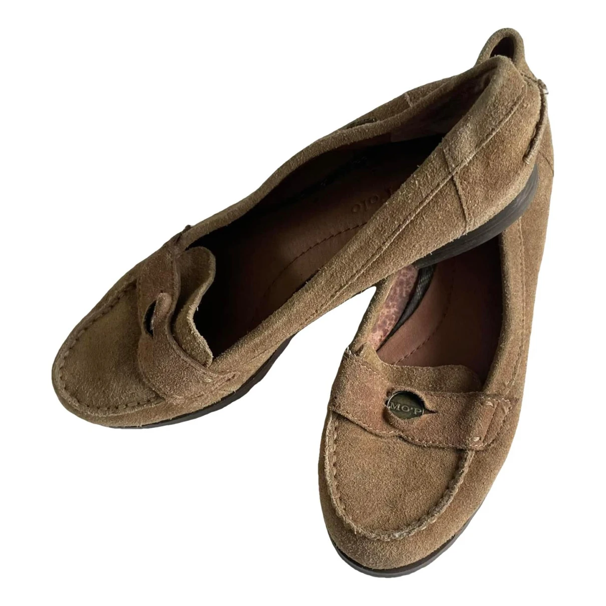 Pre-owned Marc O'polo Leather Flats In Brown