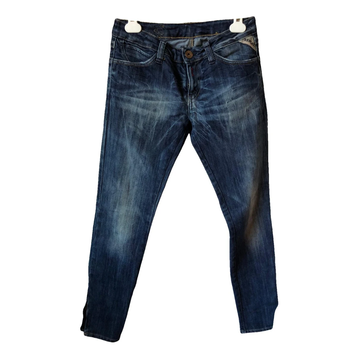Pre-owned Replay Slim Jeans In Blue