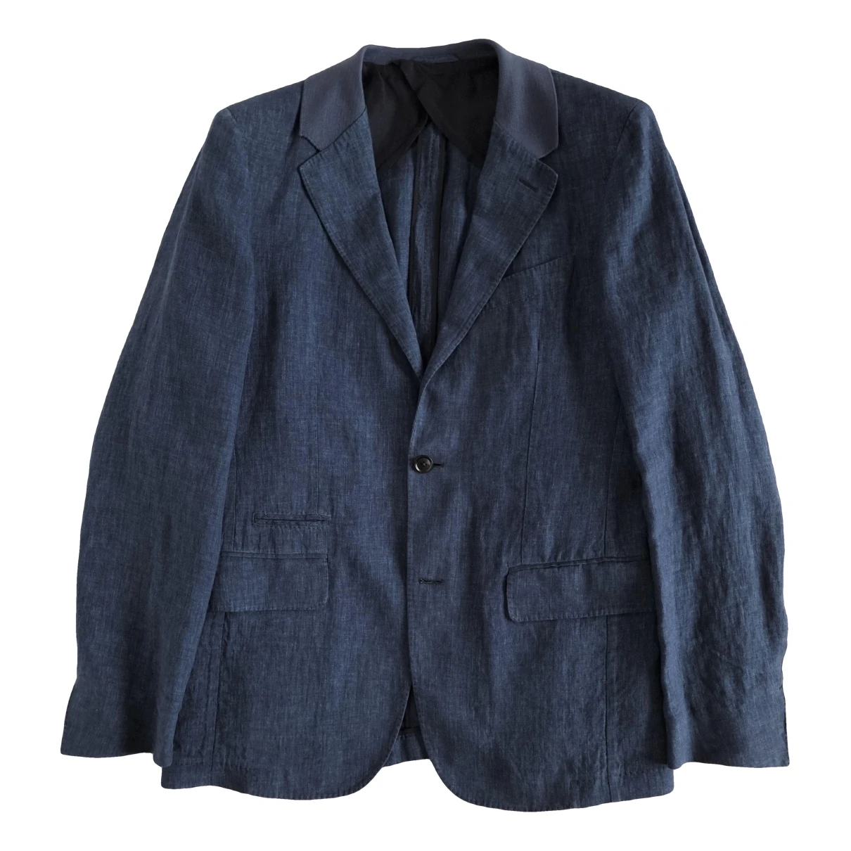 Pre-owned Ermenegildo Zegna Linen Jacket In Blue