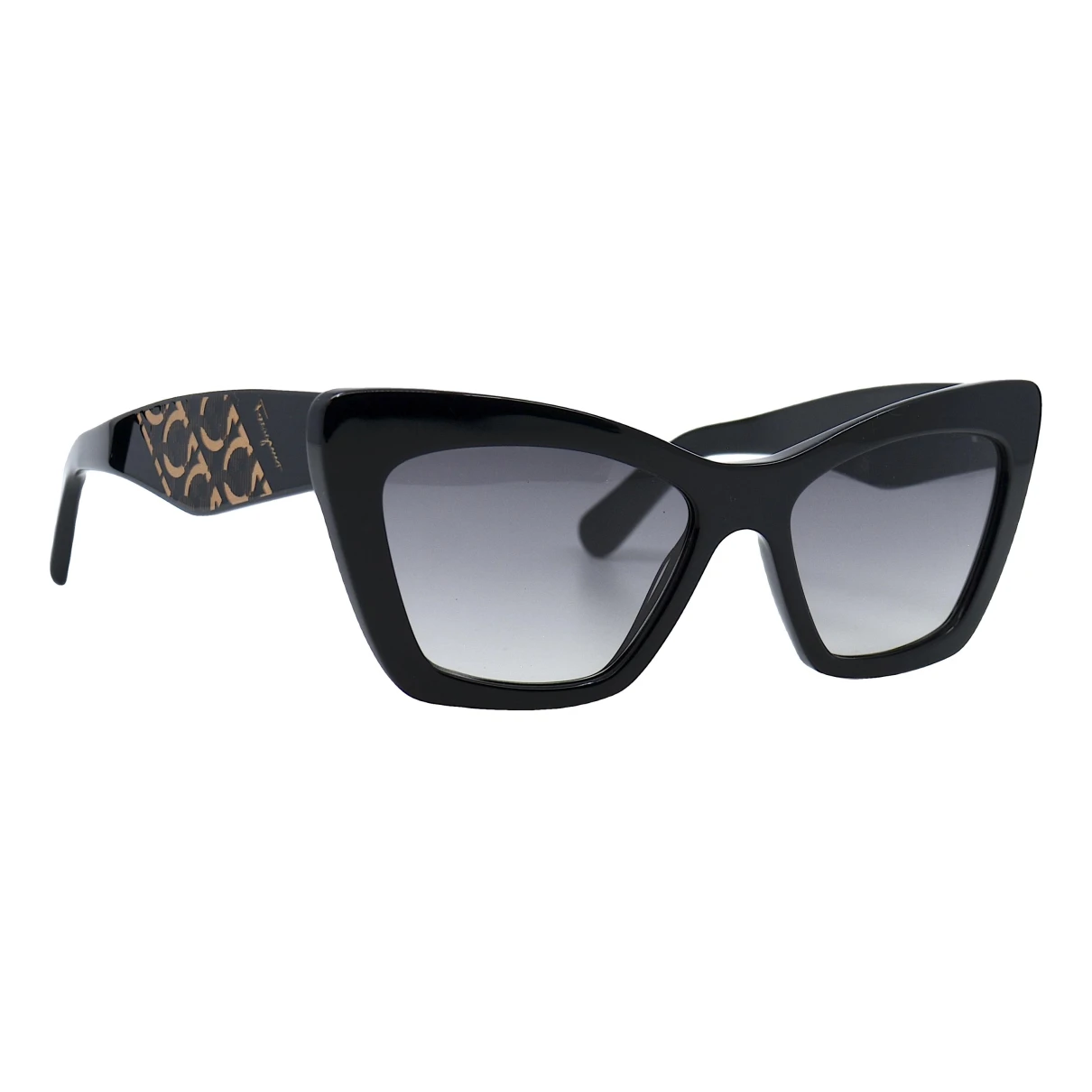 Pre-owned Ferragamo Sunglasses In Black
