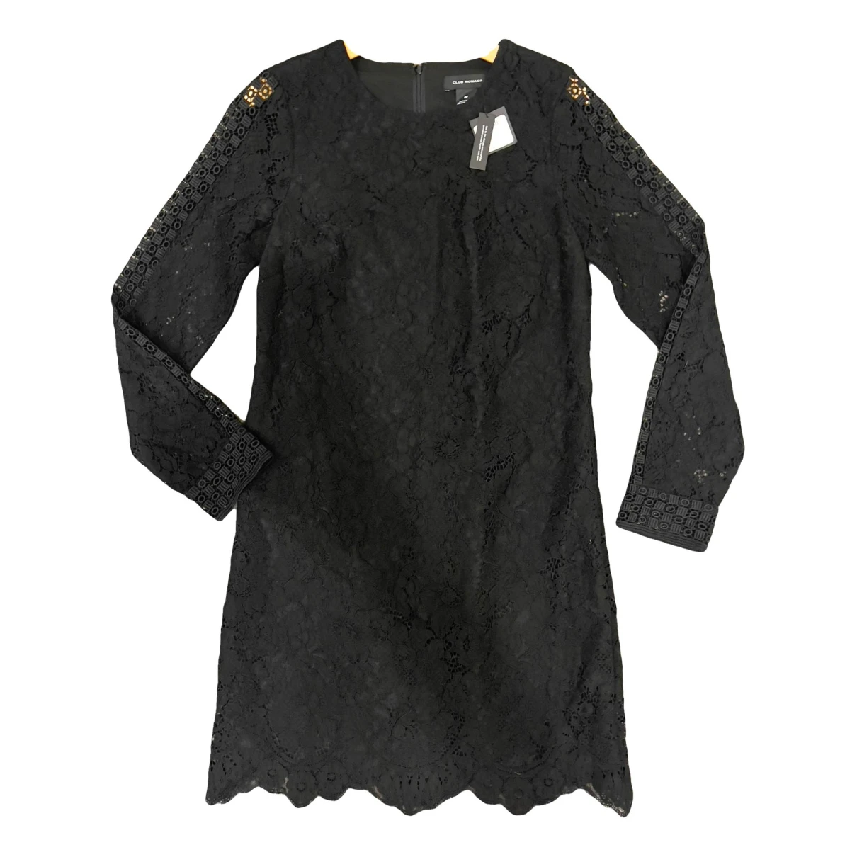 Pre-owned Club Monaco Lace Mini Dress In Black
