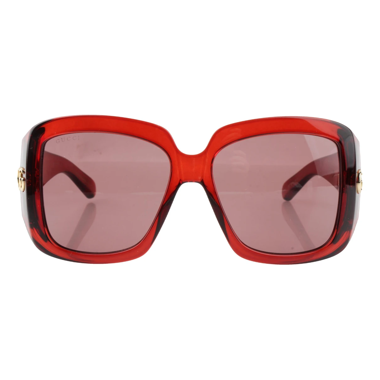 Pre-owned Gucci Oversized Sunglasses In Red