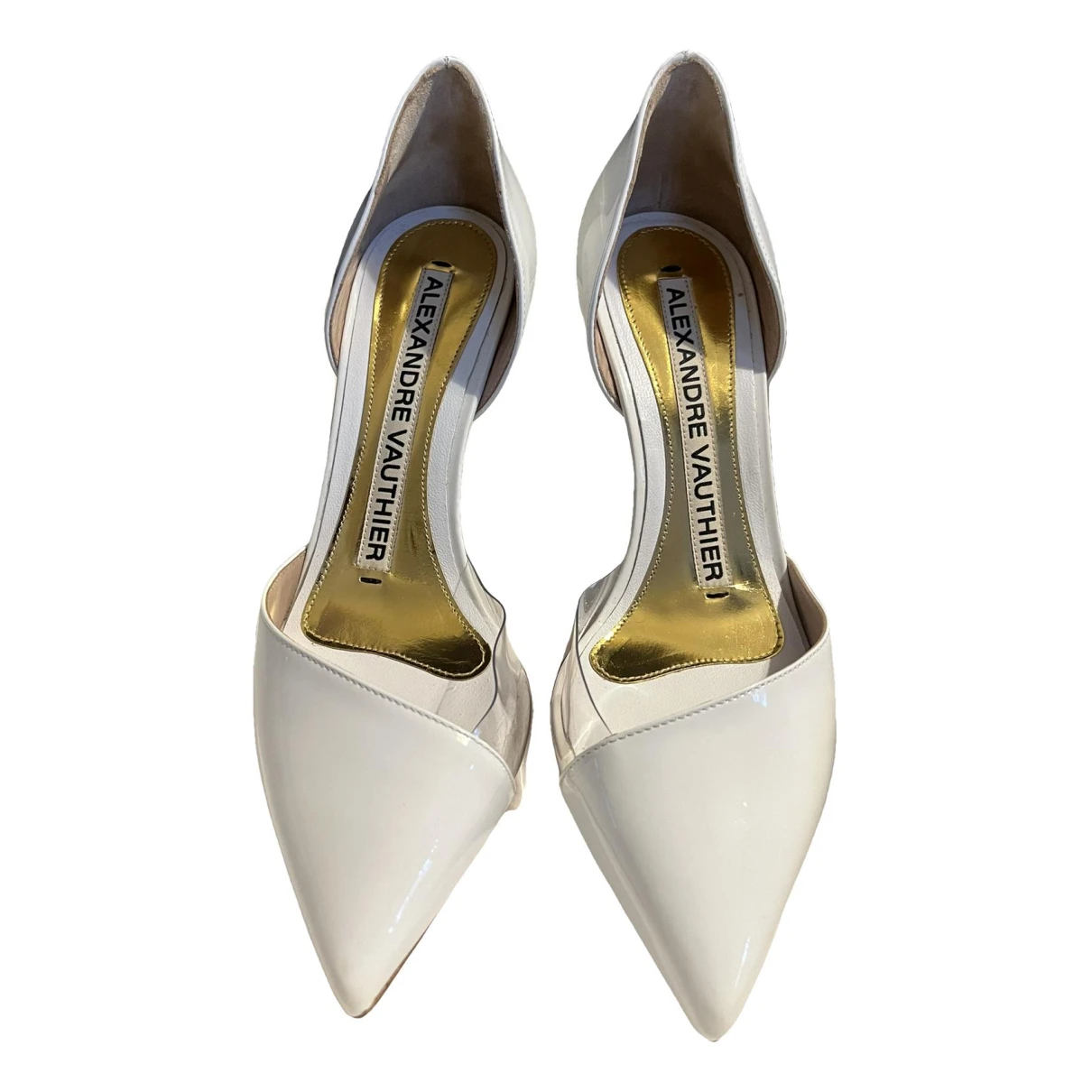 Pre-owned Alexandre Vauthier Patent Leather Heels In White