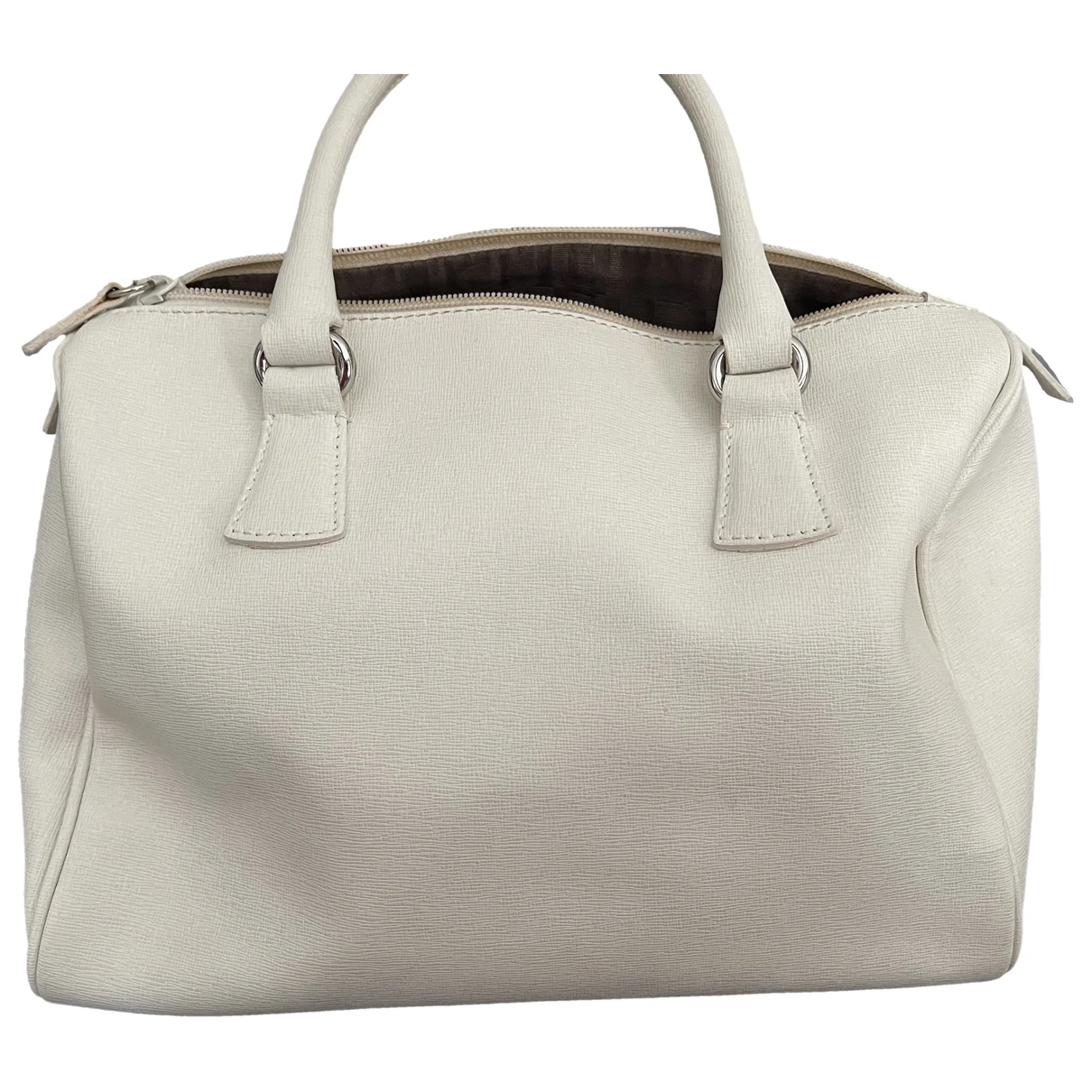 Pre-owned Furla Candy Bag Leather Bag In White