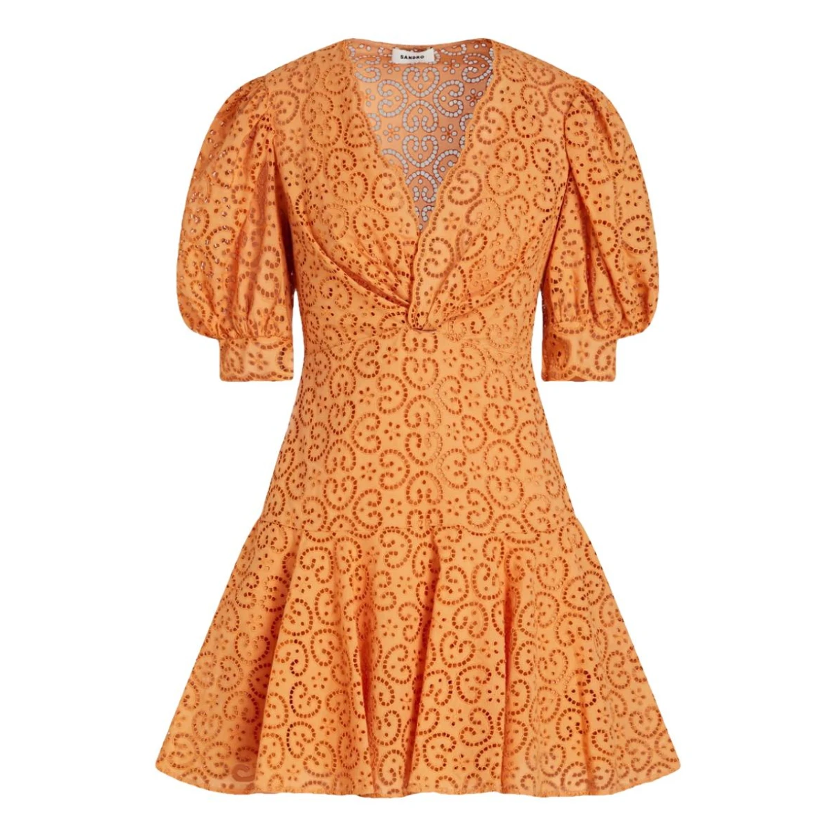 Pre-owned Sandro Mini Dress In Orange