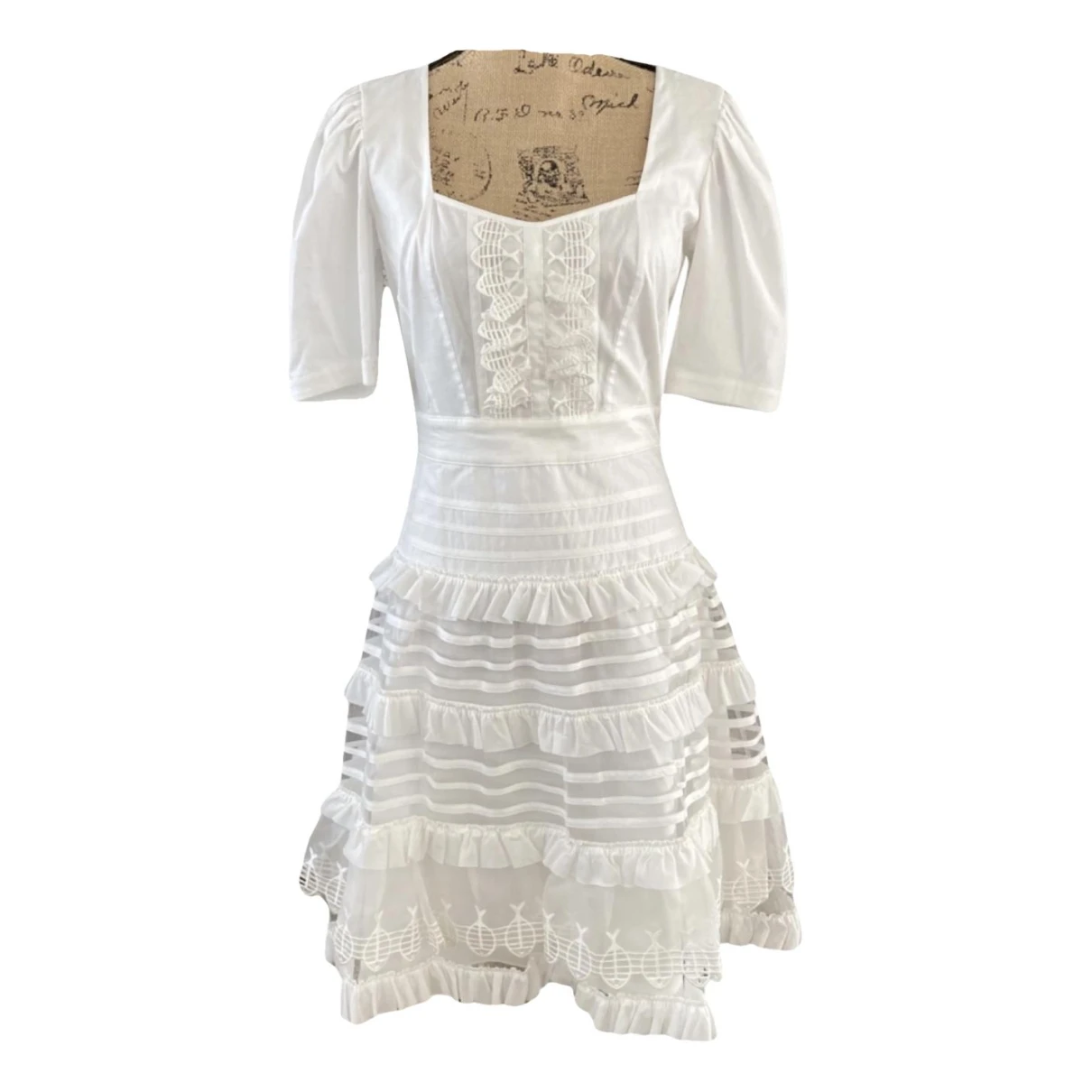 Pre-owned Temperley London Mid-length Dress In White