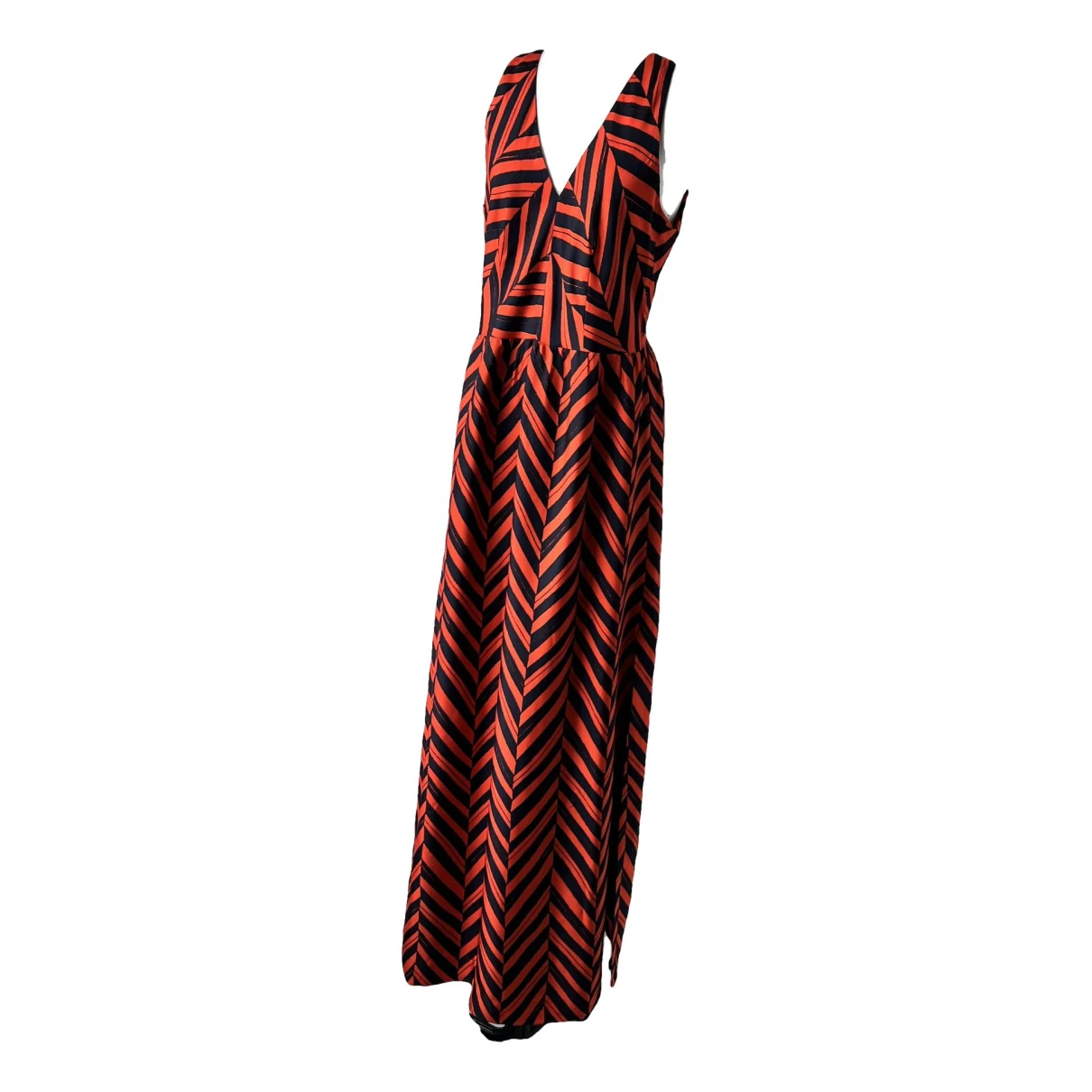 Pre-owned Milly Silk Maxi Dress In Red