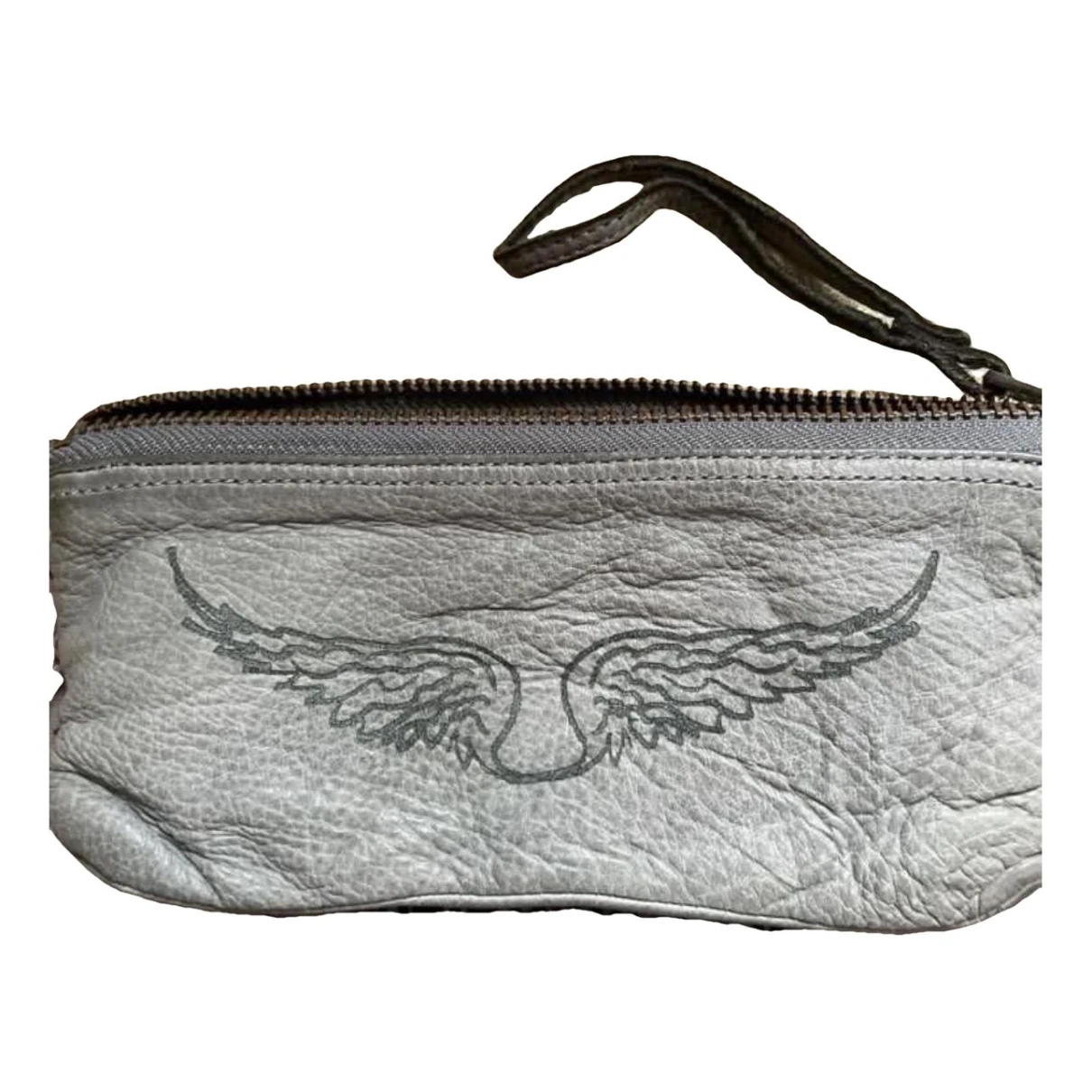 Pre-owned Zadig & Voltaire Leather Clutch In Grey