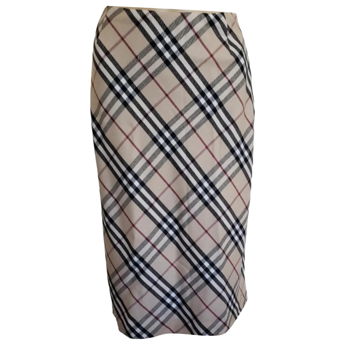 Pre-owned Burberry Wool Skirt In Multicolour