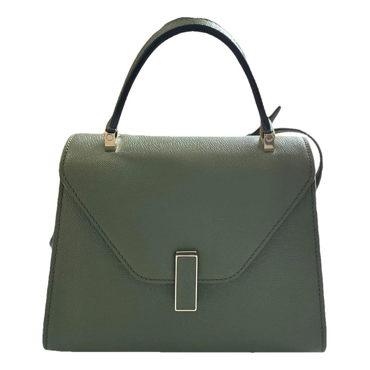 Pre-owned Valextra Iside Leather Handbag In Green