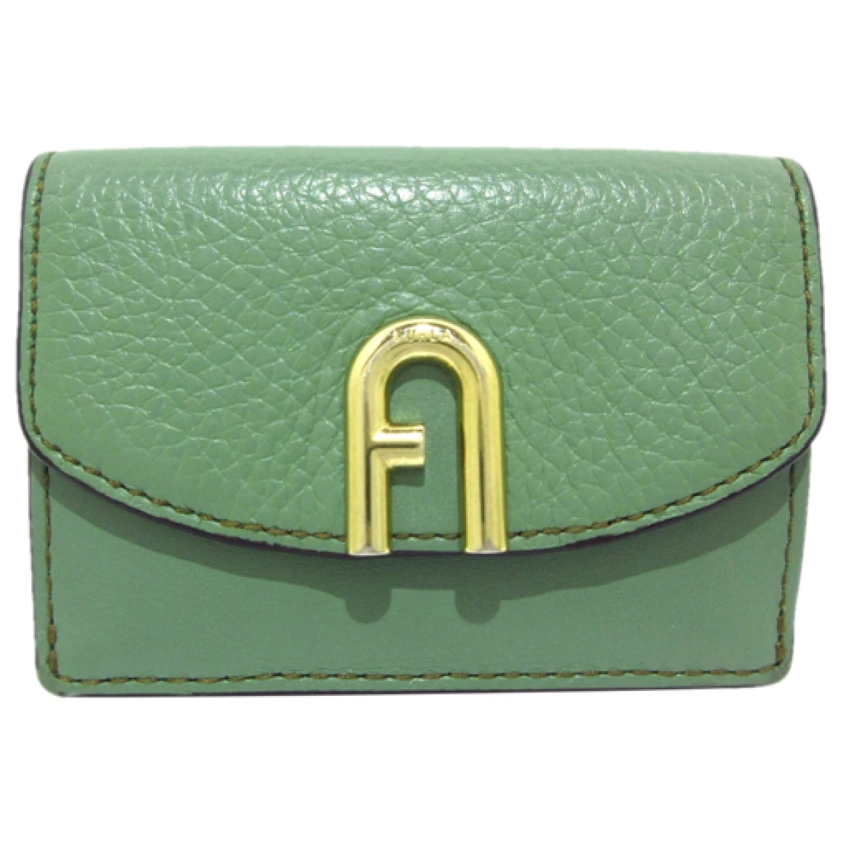 Pre-owned Furla Leather Purse In Green