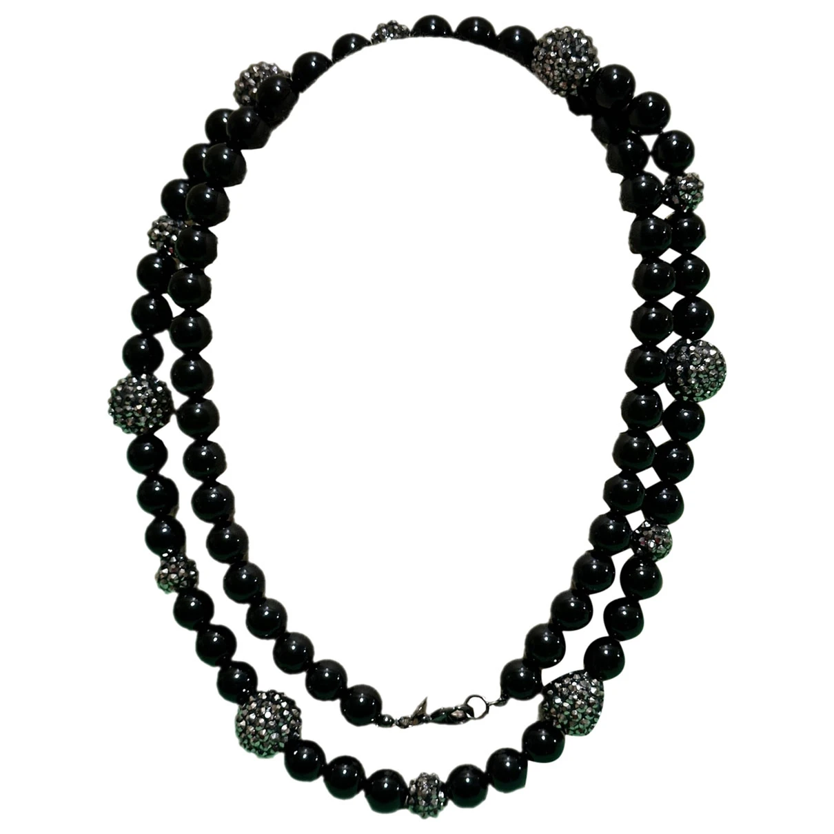 Pre-owned Kenneth Jay Lane Long Necklace In Black