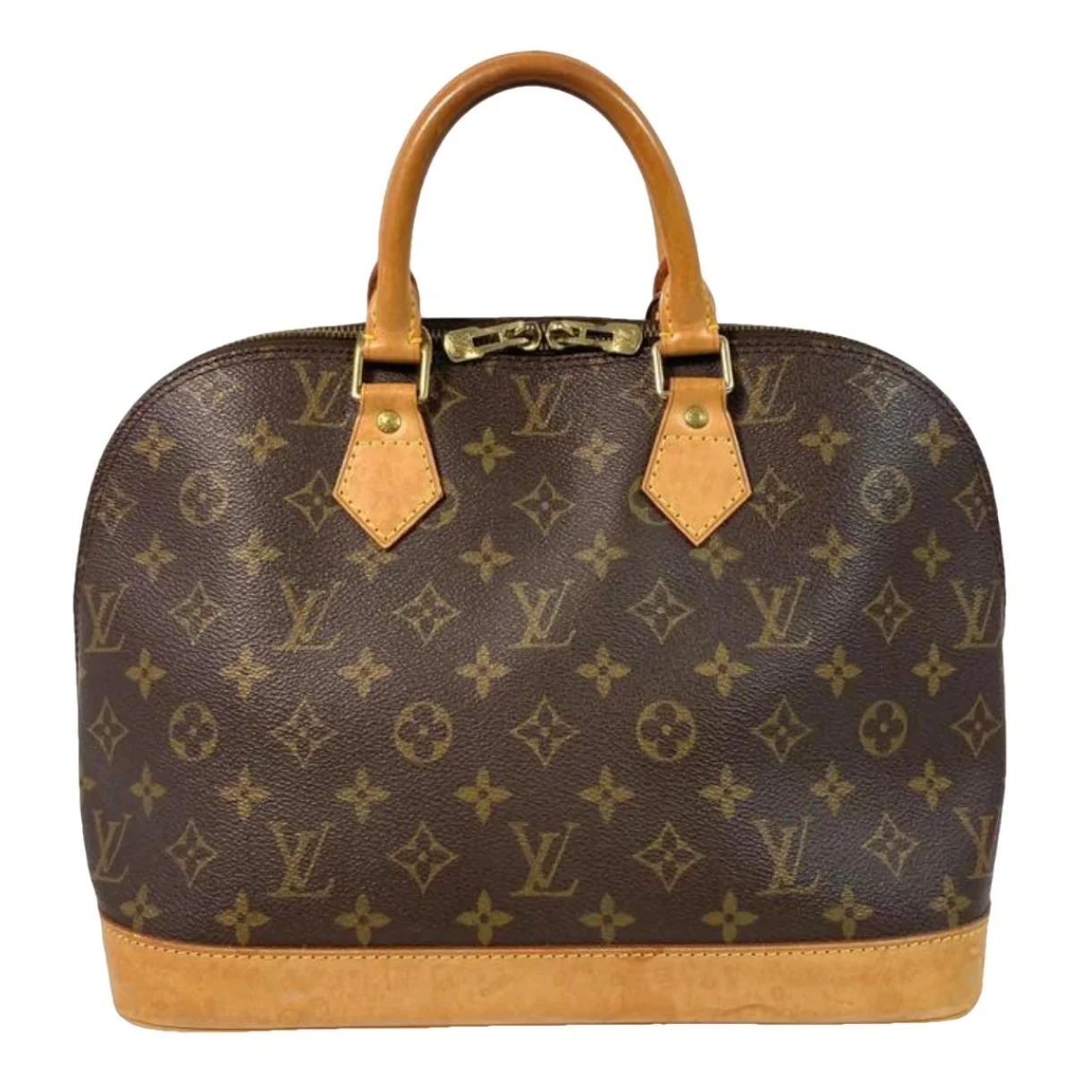 Pre-owned Louis Vuitton Alma Leather Satchel In Brown