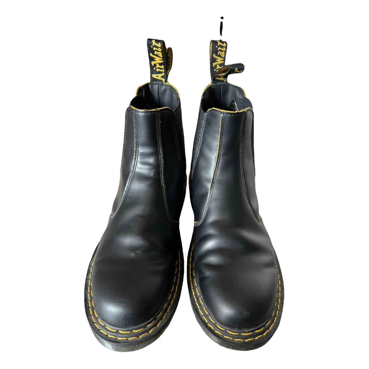 Pre-owned Dr. Martens' Chelsea Leather Boots In Black