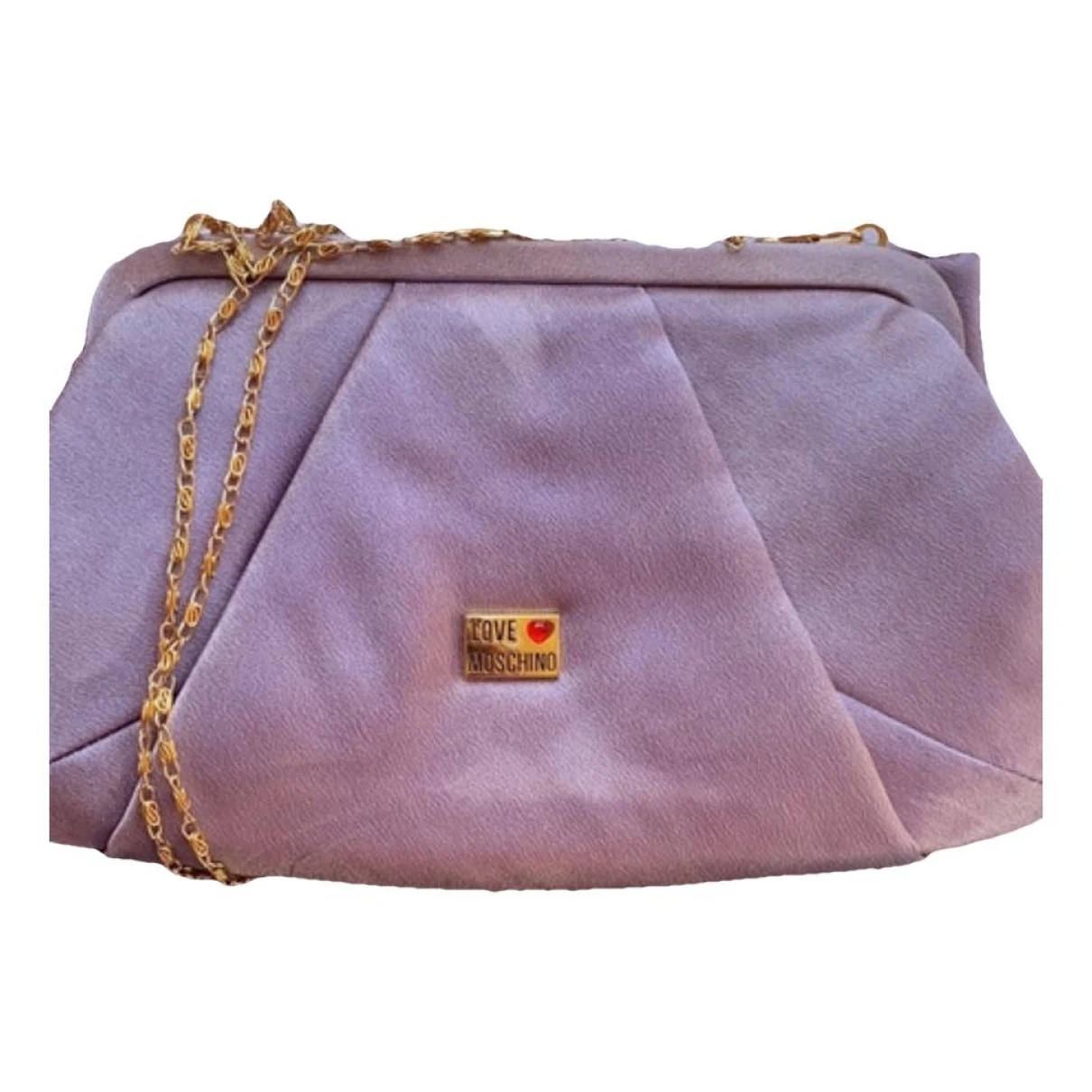 Pre-owned Moschino Love Clutch Bag In Purple