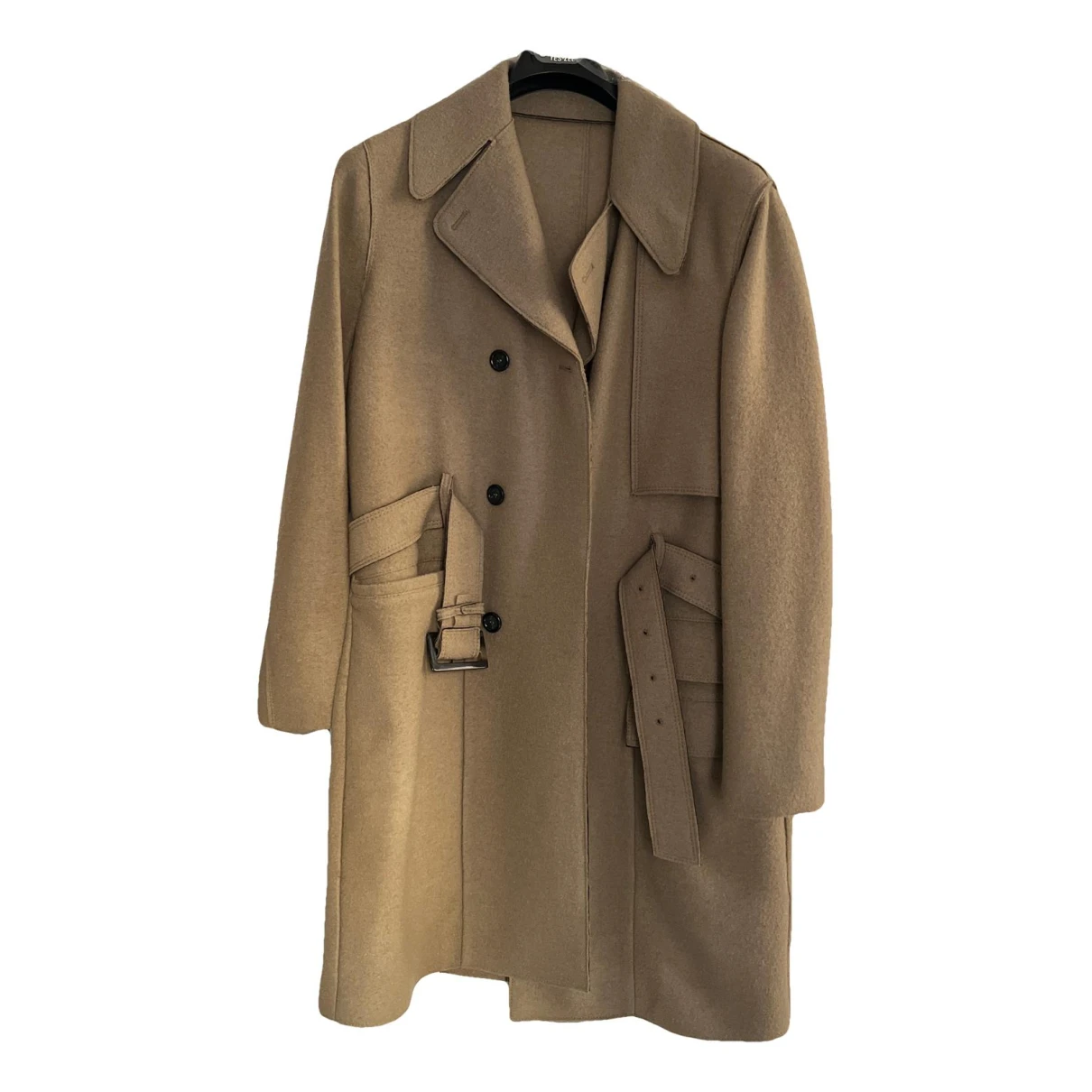 Pre-owned Paolo Pecora Cashmere Coat In Beige