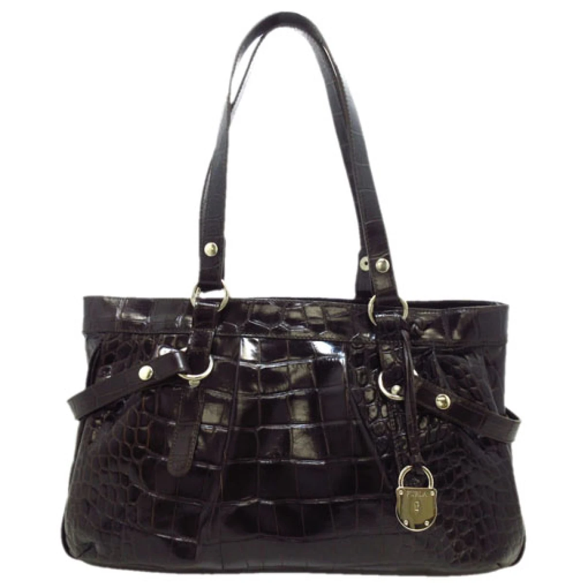 Pre-owned Furla Leather Handbag In Brown