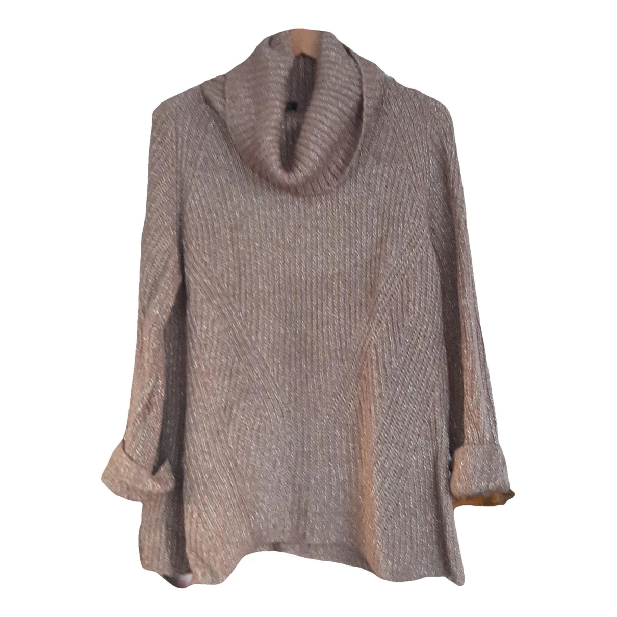 Pre-owned Massimo Dutti Wool Jumper In Gold