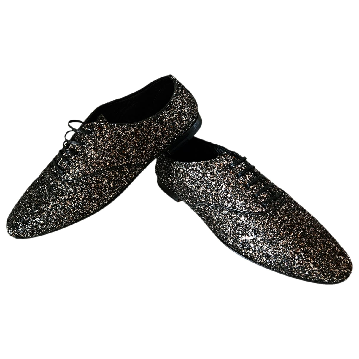 Pre-owned Saint Laurent Glitter Lace Ups In Other