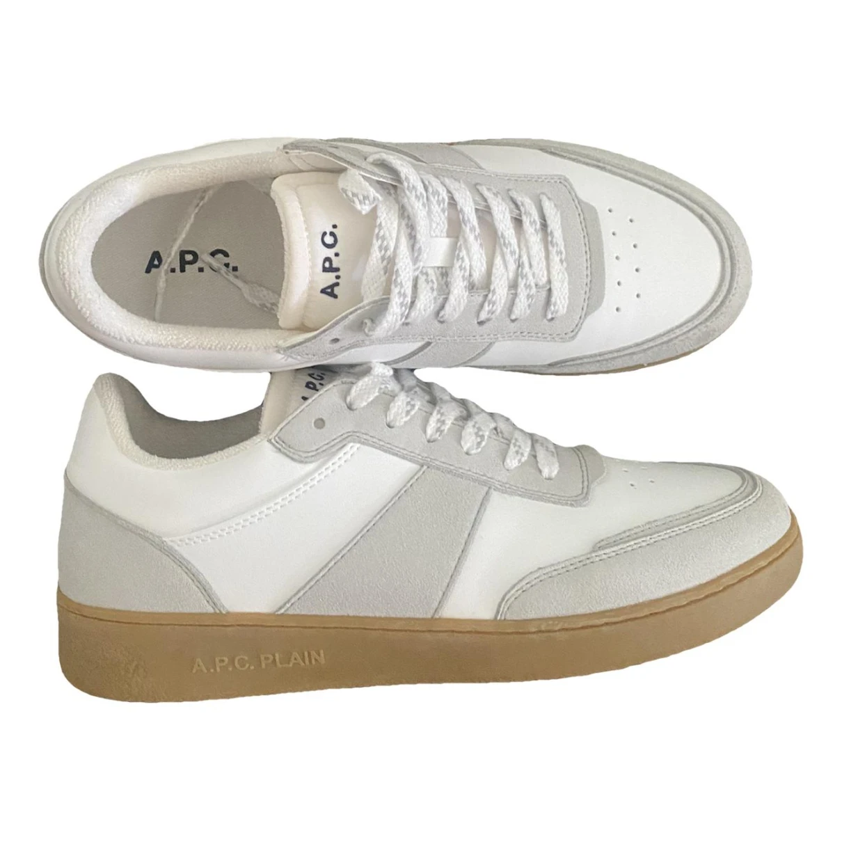 Pre-owned Apc Vegan Leather Trainers In Other