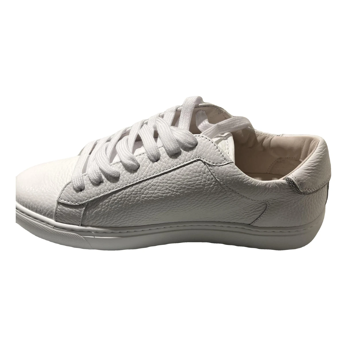 Pre-owned Fabiana Filippi Pony-style Calfskin Trainers In White