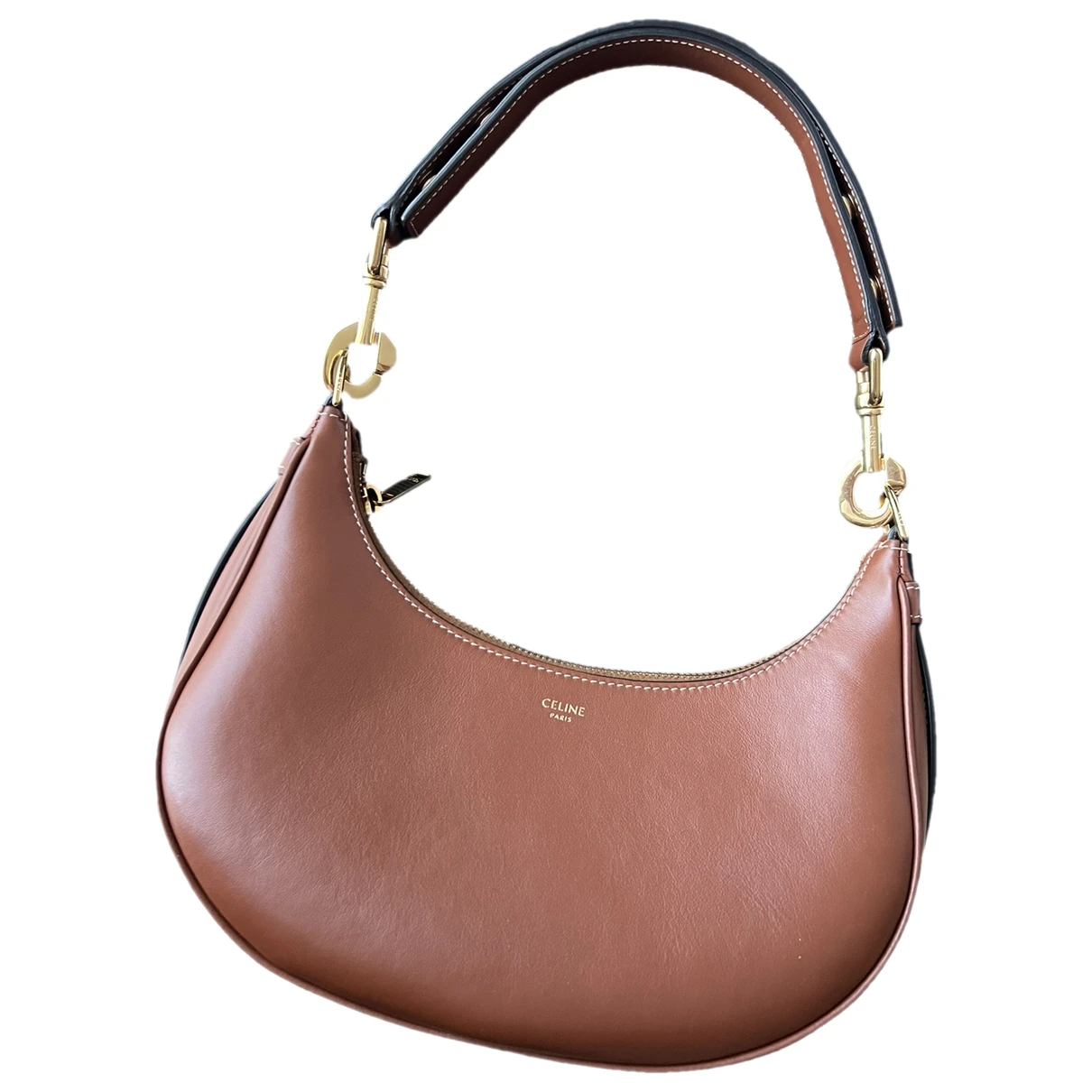 Pre-owned Celine Ava Leather Handbag In Brown