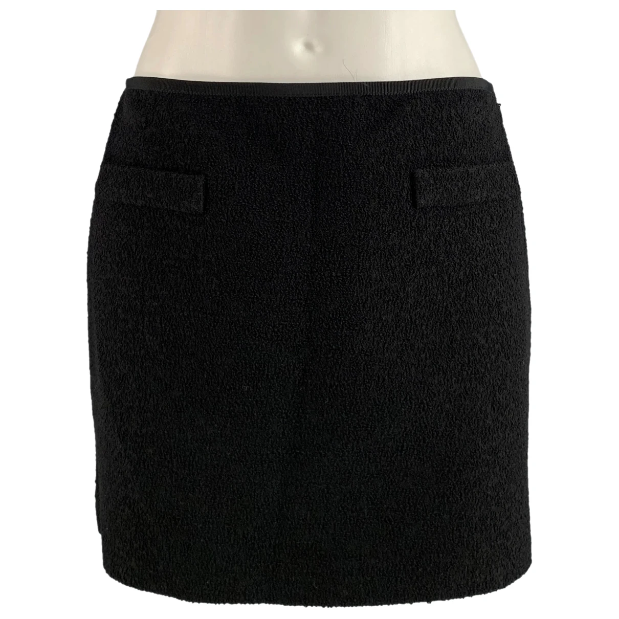Pre-owned Miu Miu Wool Skirt In Black