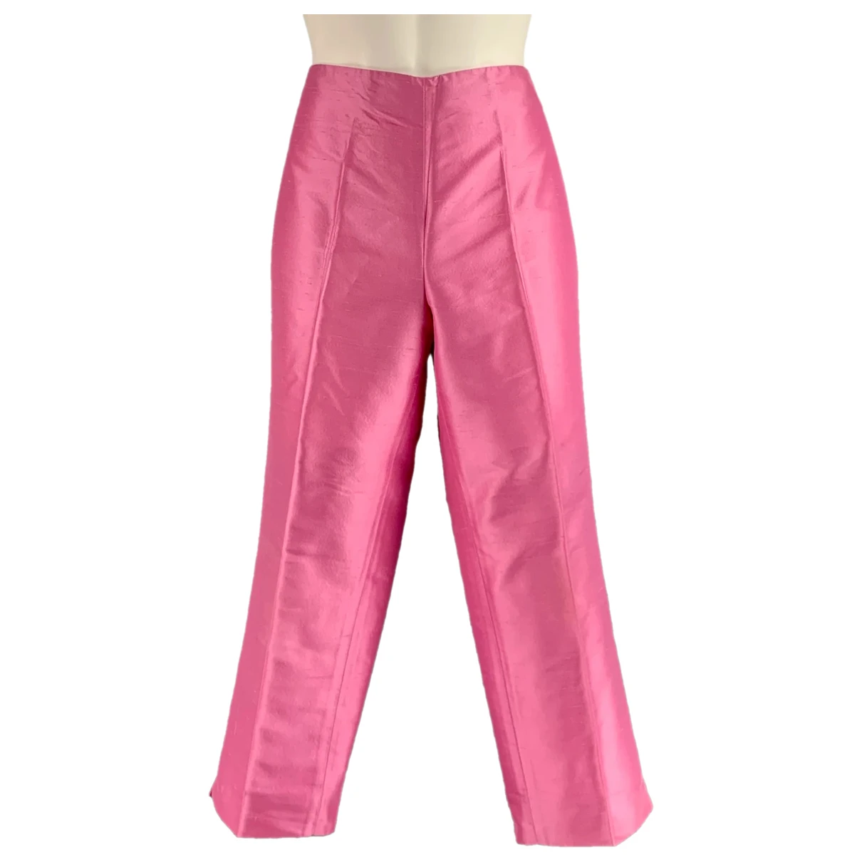 Pre-owned Ralph Lauren Silk Trousers In Pink
