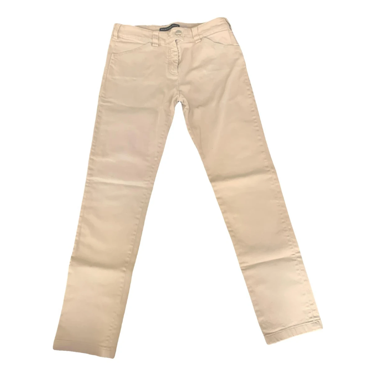 Pre-owned Balenciaga Straight Pants In Beige