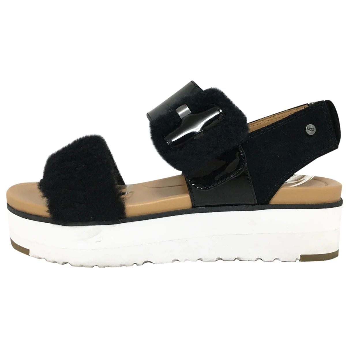 Pre-owned Ugg Leather Sandals In Black