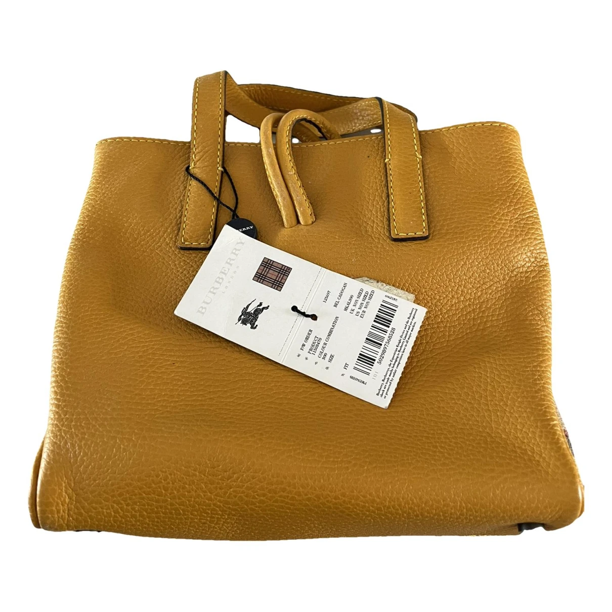 Pre-owned Burberry Leather Mini Bag In Yellow