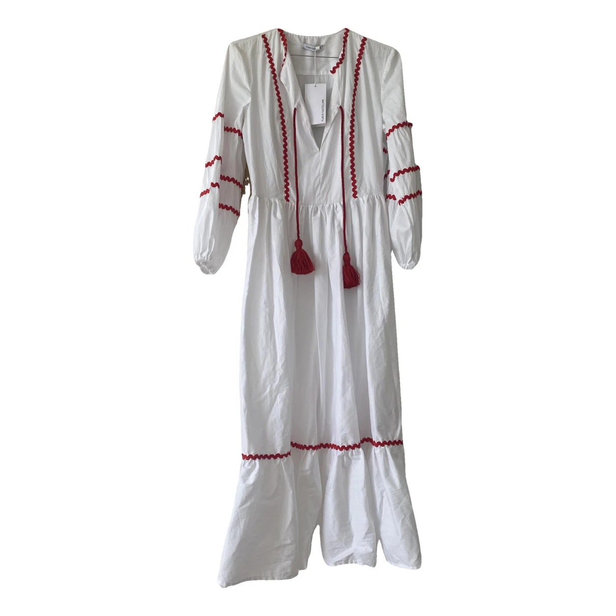 Pre-owned Flavio Castellani Mid-length Dress In White