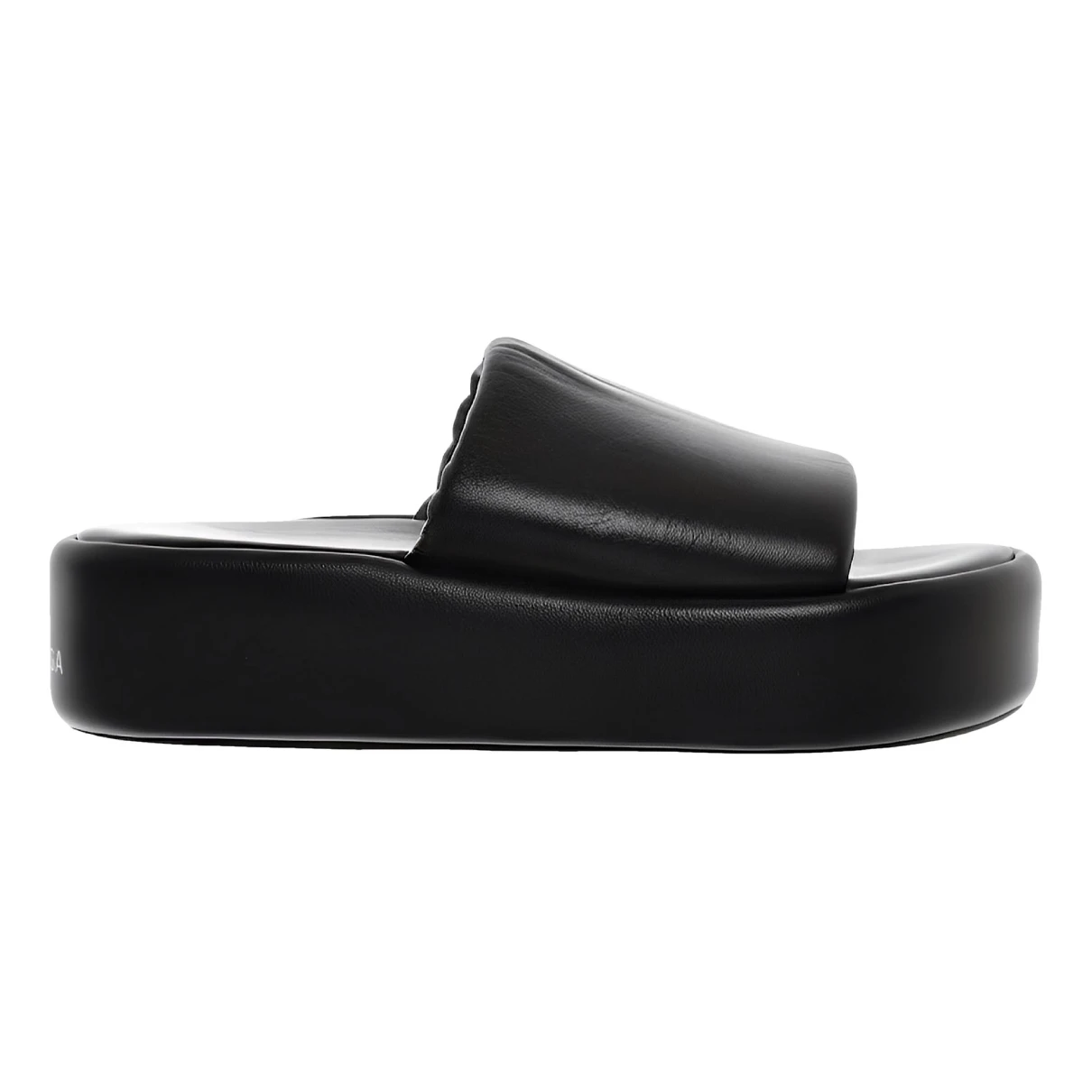 Pre-owned Balenciaga Leather Mules In Black