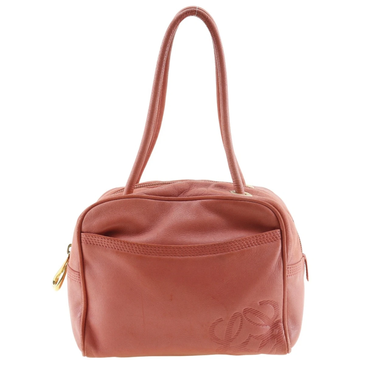 Pre-owned Loewe Anagram Leather Handbag In Pink