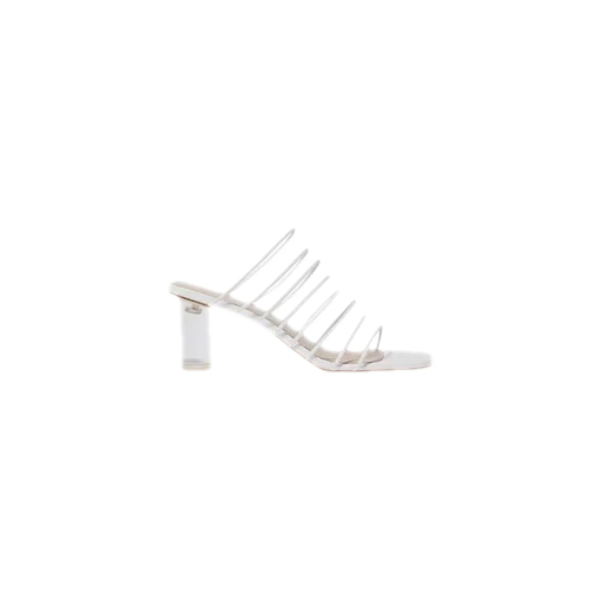 Pre-owned Rejina Pyo Leather Heels In White