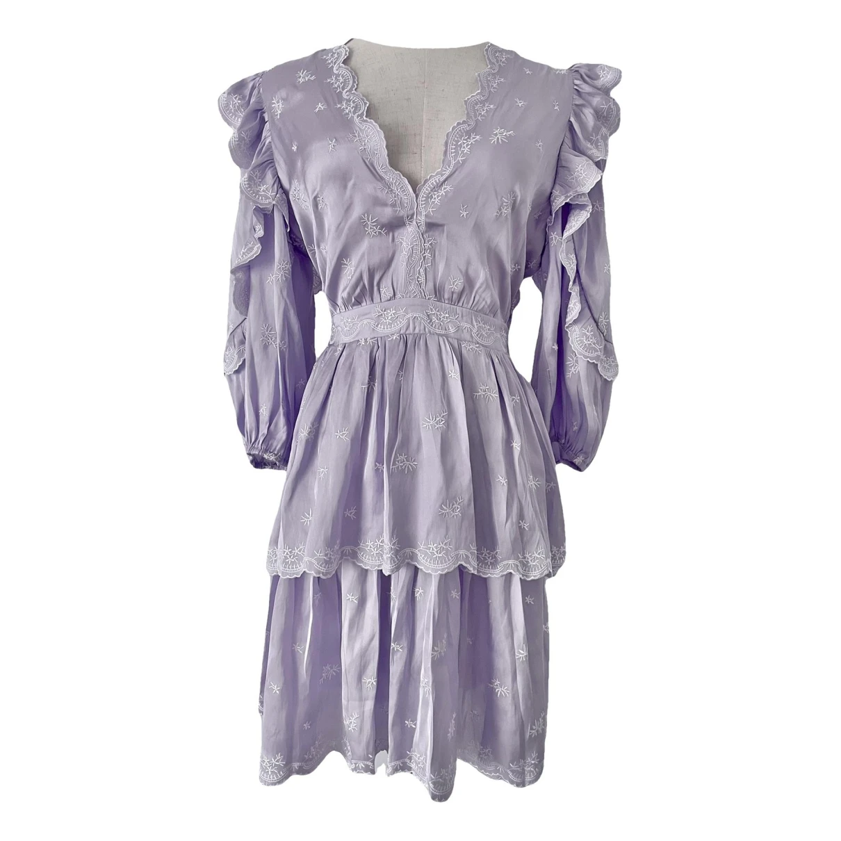 Pre-owned Maje Mini Dress In Purple