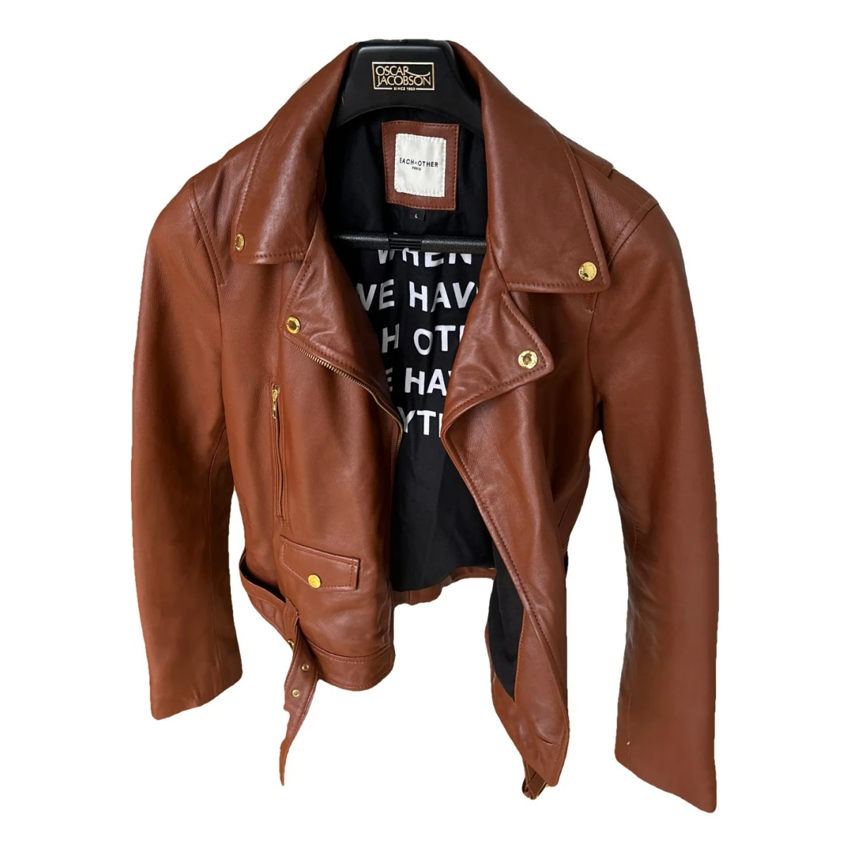 Pre-owned Each X Other Each X Leather Jacket In Brown