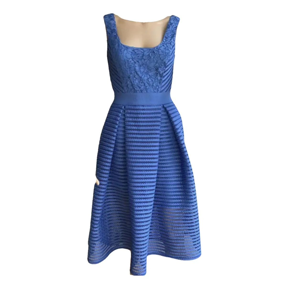 Pre-owned Pinko Mid-length Dress In Blue