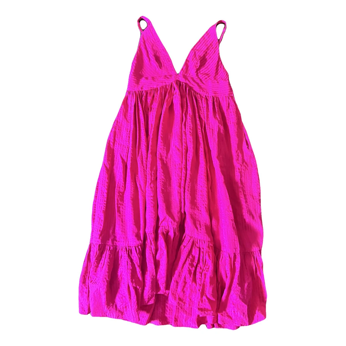 Pre-owned Balenciaga Silk Mid-length Dress In Pink