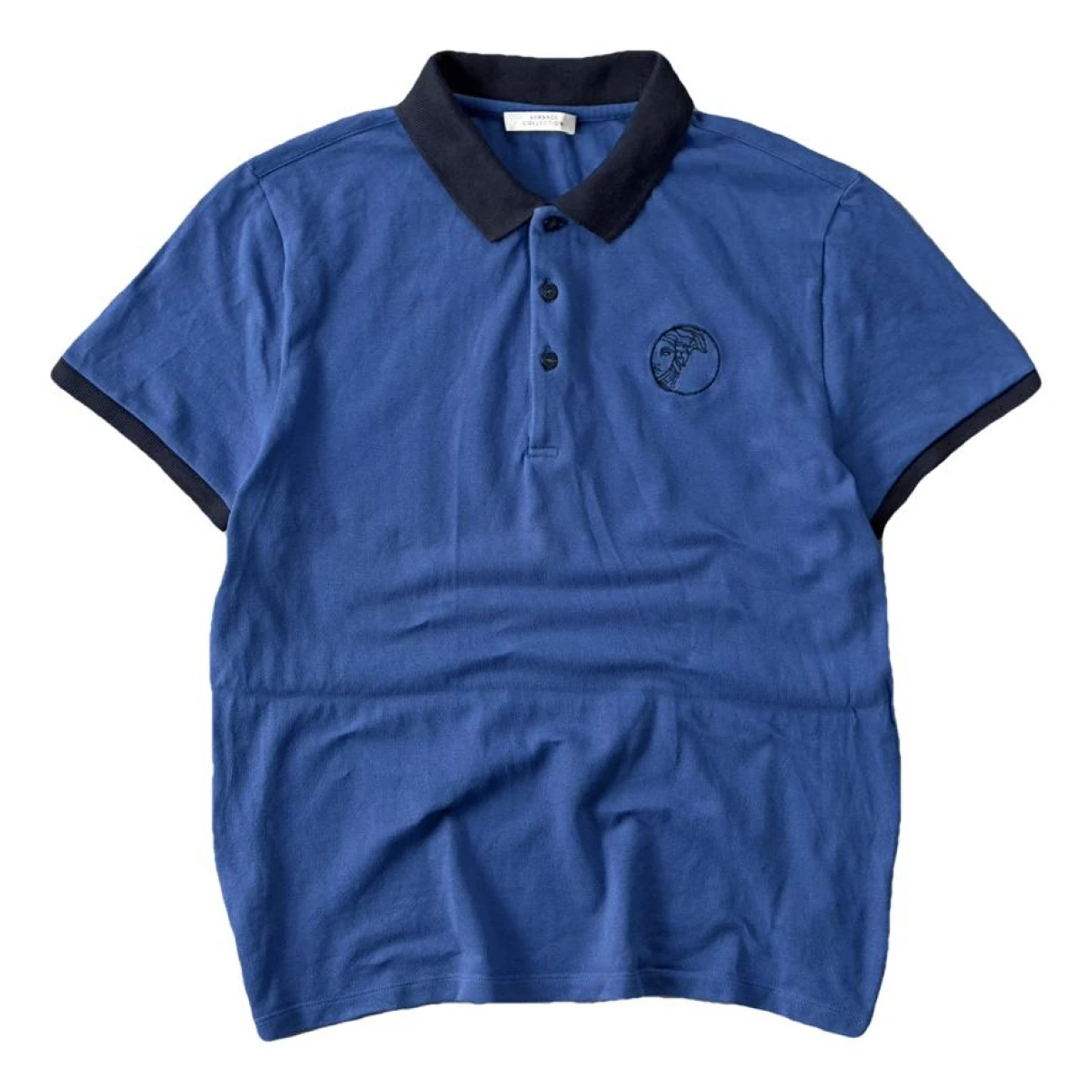 Pre-owned Versace Polo Shirt In Blue