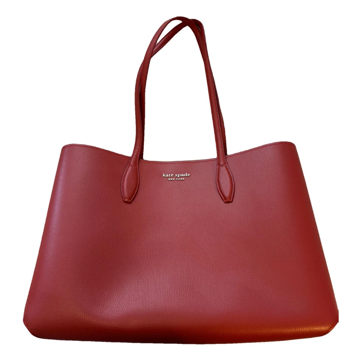 Pre-owned Kate Spade Leather Tote In Red