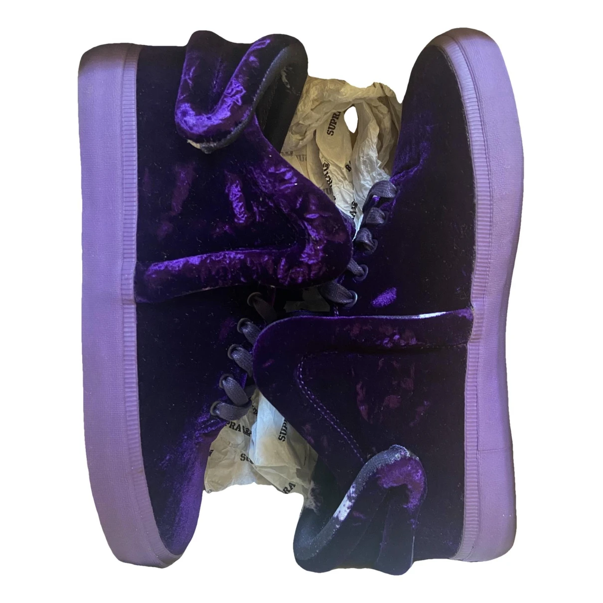 Pre-owned Supra Low Trainers In Purple