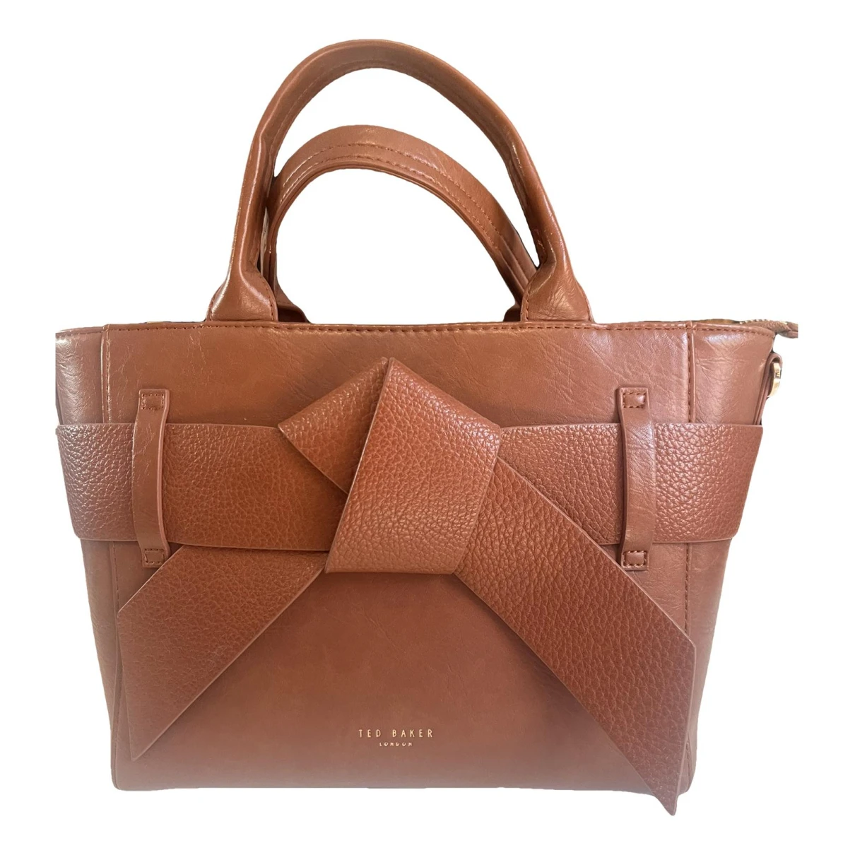 Pre-owned Ted Baker Vegan Leather Handbag In Brown
