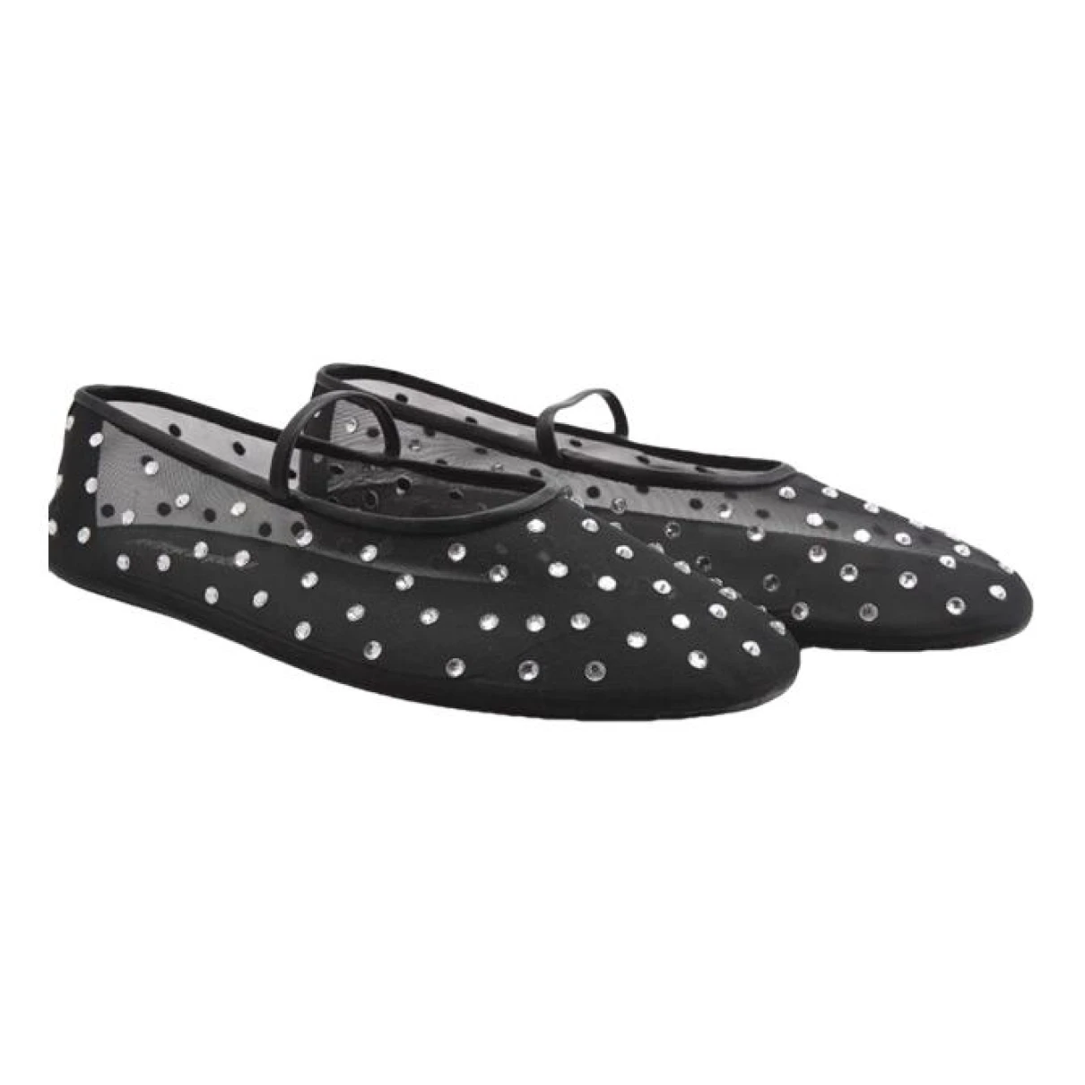 Pre-owned Jeffrey Campbell Cloth Ballet Flats In Black