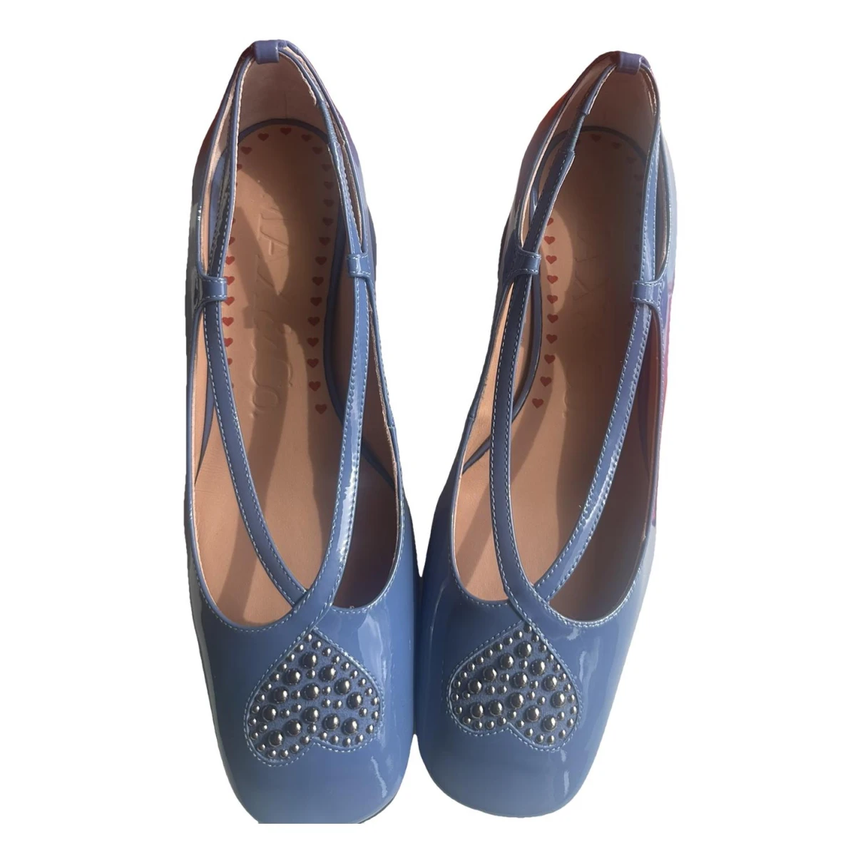 Pre-owned Max & Co Leather Heels In Blue