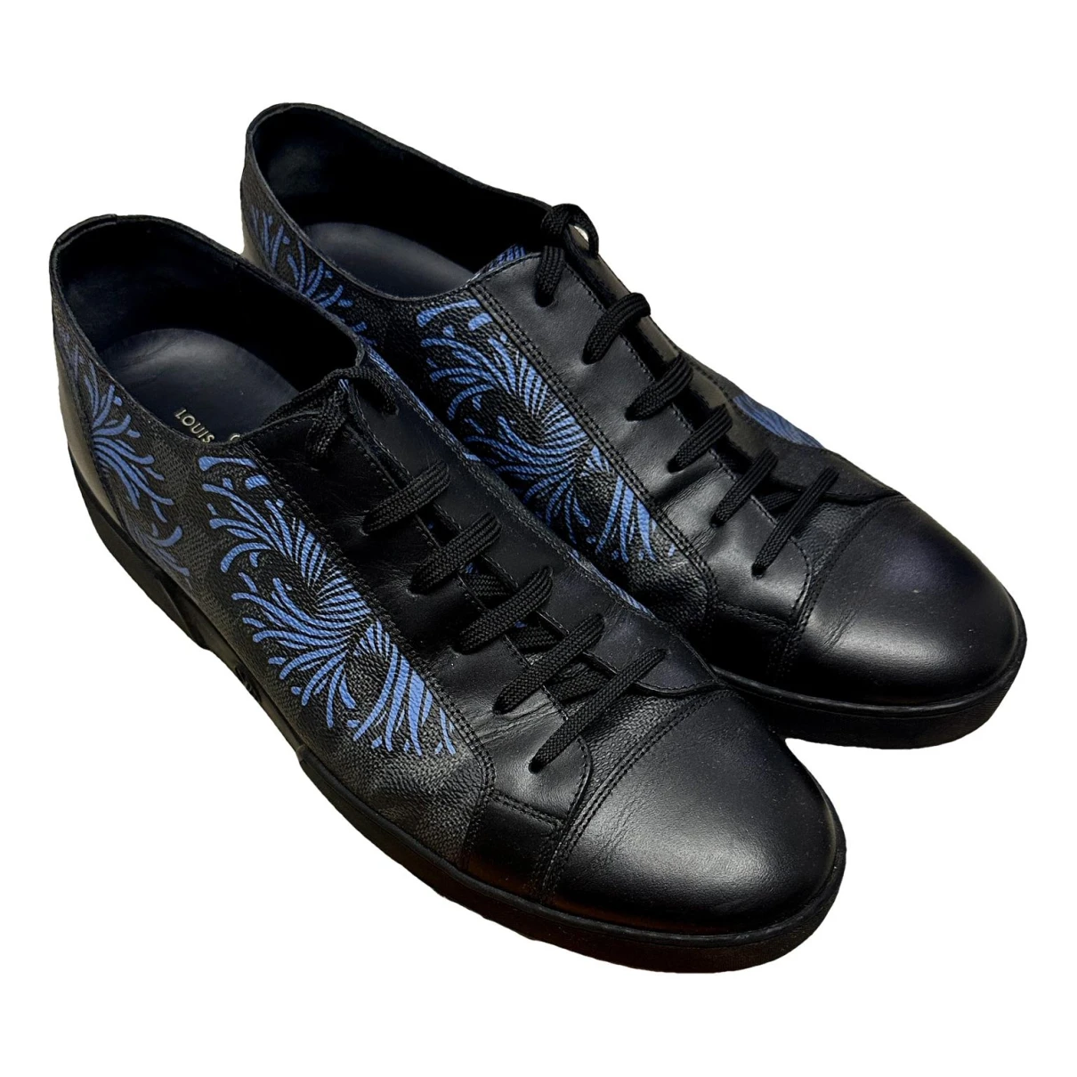 Pre-owned Louis Vuitton Match Up Low Trainers In Black
