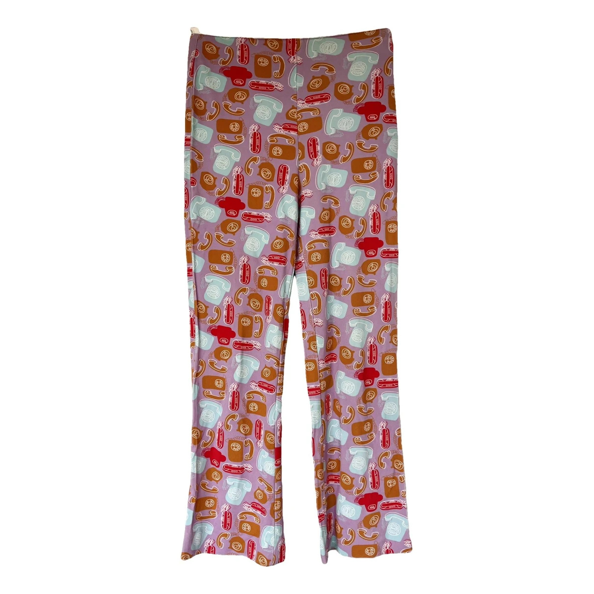 Pre-owned Miu Miu Slim Pants In Multicolour