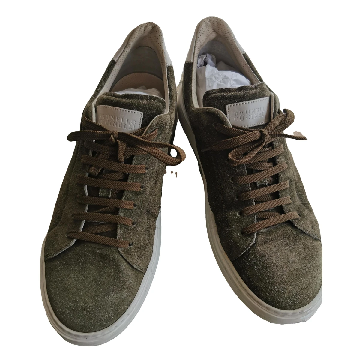 Pre-owned Brunello Cucinelli Low Trainers In Green