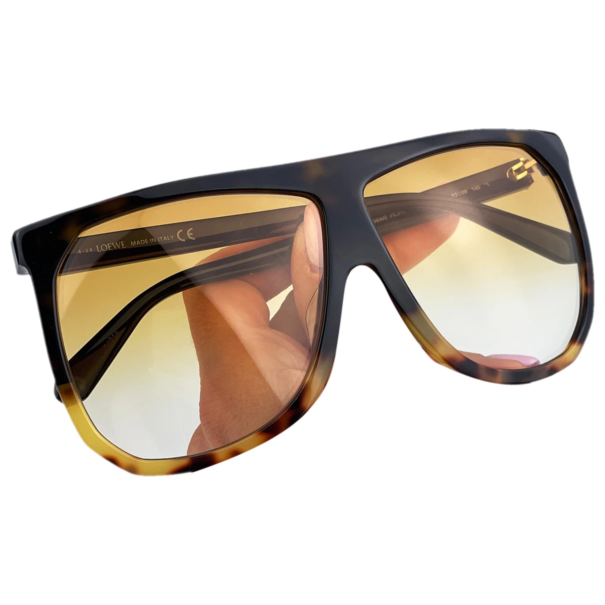 Pre-owned Loewe Oversized Sunglasses In Brown